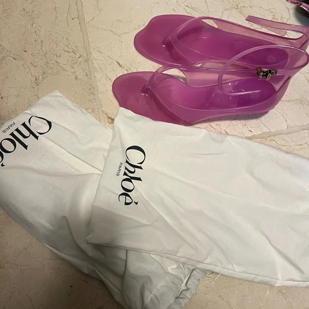 Chloe Pink Jelly Ankle-Strap Sandals - Picture 2 of 4